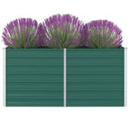 Vidaxl plantenbak verhoogd 160x80x77 cm gegalvaniseerd staal groen