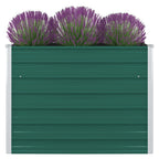 Vidaxl plantenbak verhoogd 100x100x77 cm gegalvaniseerd staal groen