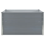 Vidaxl plantenbak verhoogd 100x100x45 cm gegalvaniseerd staal grijs