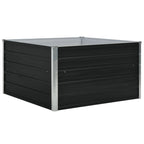 Vidaxl plantenbak verhoogd 100x100x45cm gegalvaniseerd staal antraciet