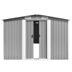 VidaXL Tuinschuur 257x990x181 cm gegalvaniseerd staal grijs