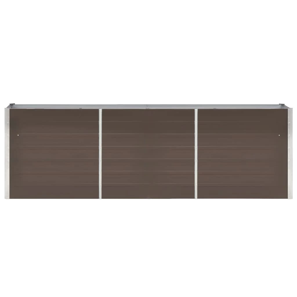 Vidaxl plantenbak verhoogd 240x40x77 cm gegalvaniseerd staal bruin