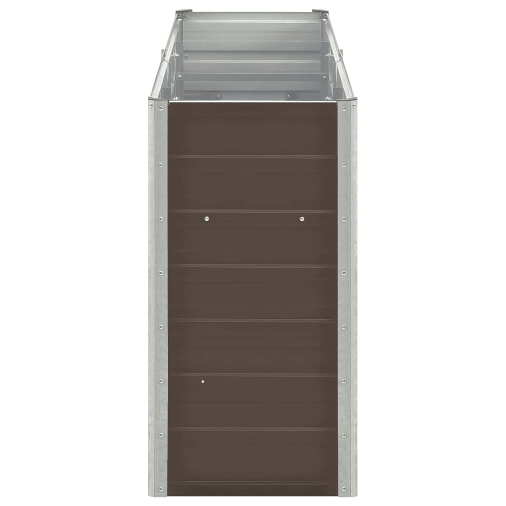 Vidaxl plantenbak verhoogd 240x40x77 cm gegalvaniseerd staal bruin