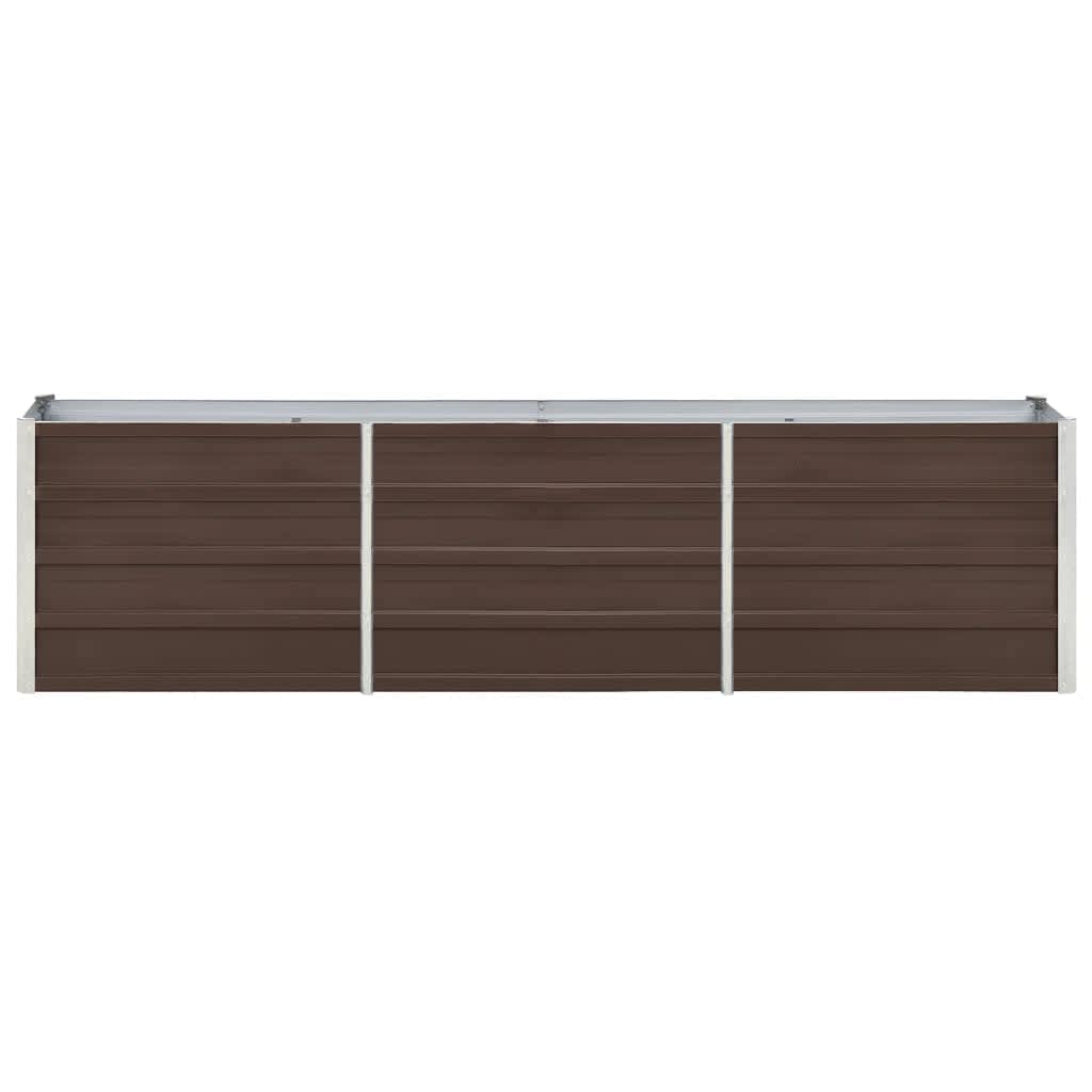 Vidaxl plantenbak verhoogd 240x40x45 cm gegalvaniseerd staal bruin