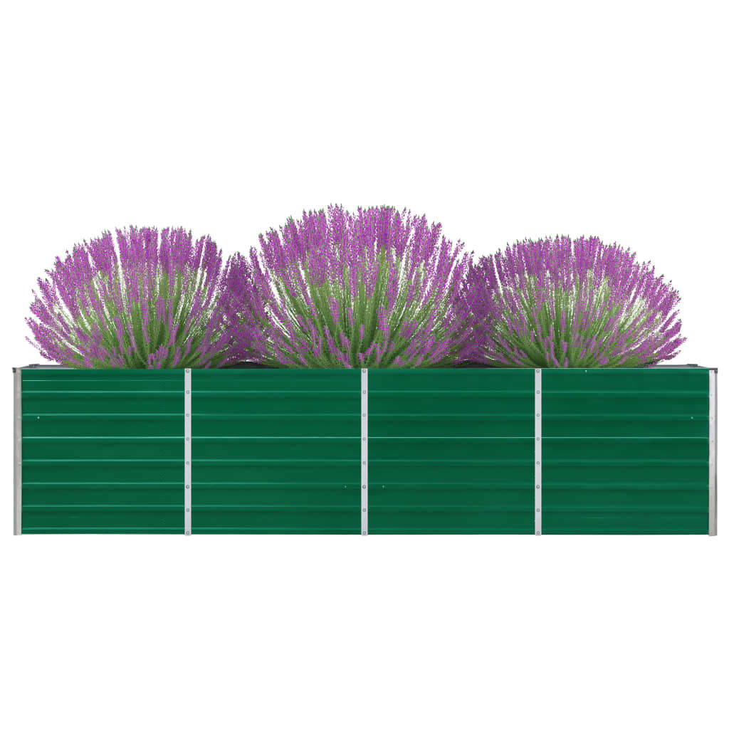 Vidaxl plantenbak verhoogd 320x40x77 cm gegalvaniseerd staal groen
