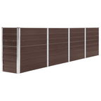 Vidaxl plantenbak verhoogd 320x40x77 cm gegalvaniseerd staal bruin