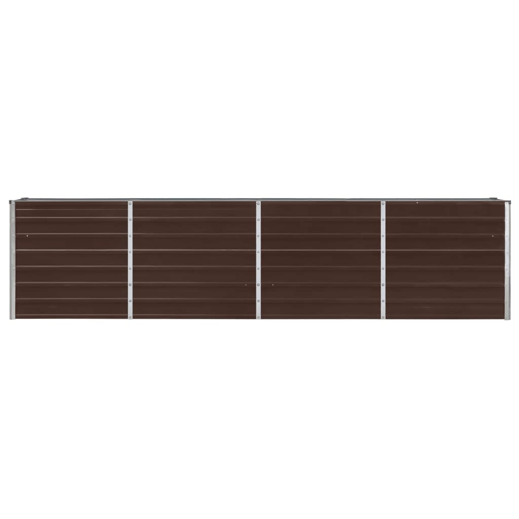 Vidaxl plantenbak verhoogd 320x40x77 cm gegalvaniseerd staal bruin