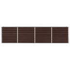 Vidaxl plantenbak verhoogd 320x40x77 cm gegalvaniseerd staal bruin