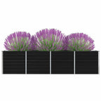 Vidaxl plantenbak verhoogd 320x40x77 cm gegalvaniseerd staal antraciet