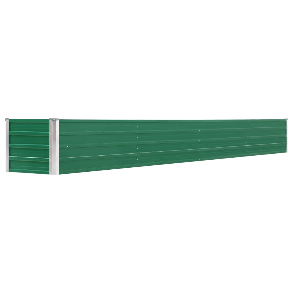 Vidaxl plantenbak verhoogd 320x40x45 cm gegalvaniseerd staal groen