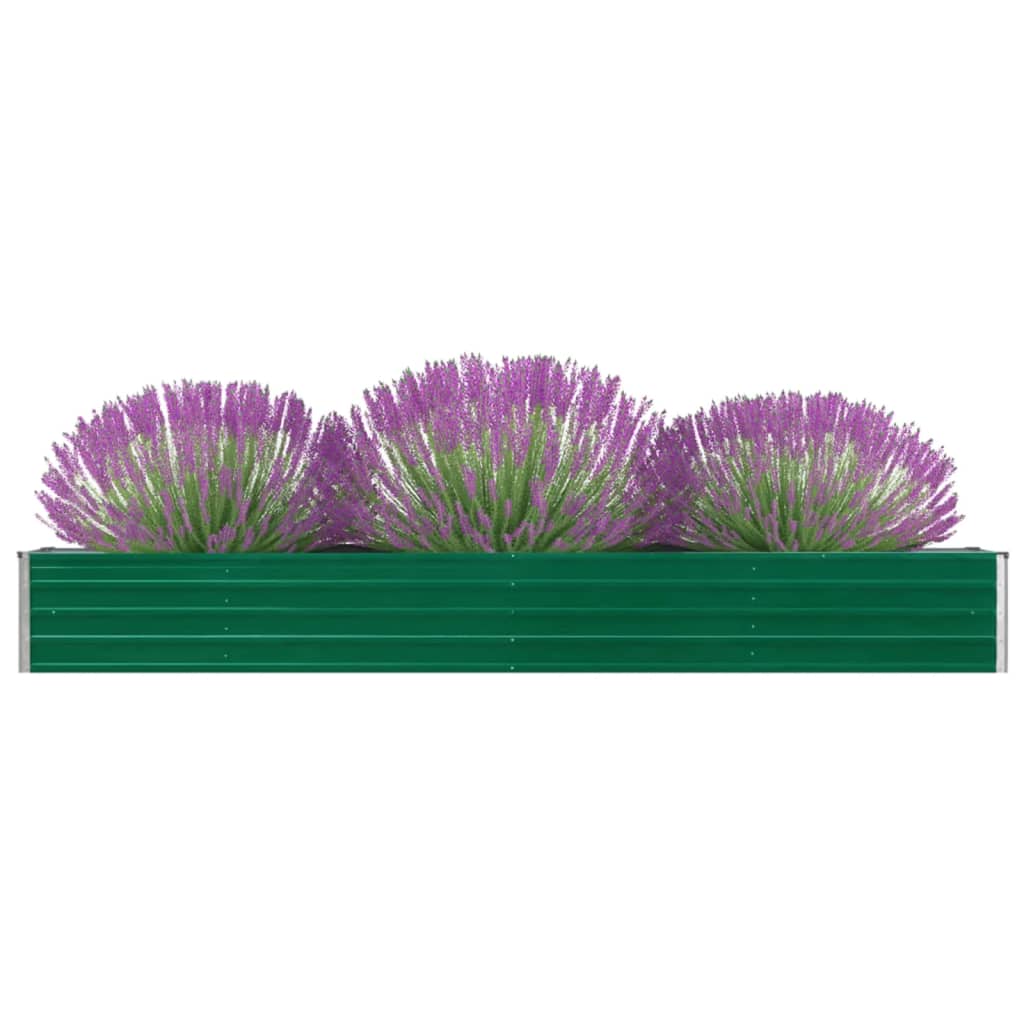Vidaxl plantenbak verhoogd 320x40x45 cm gegalvaniseerd staal groen