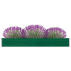 Vidaxl plantenbak verhoogd 320x40x45 cm gegalvaniseerd staal groen