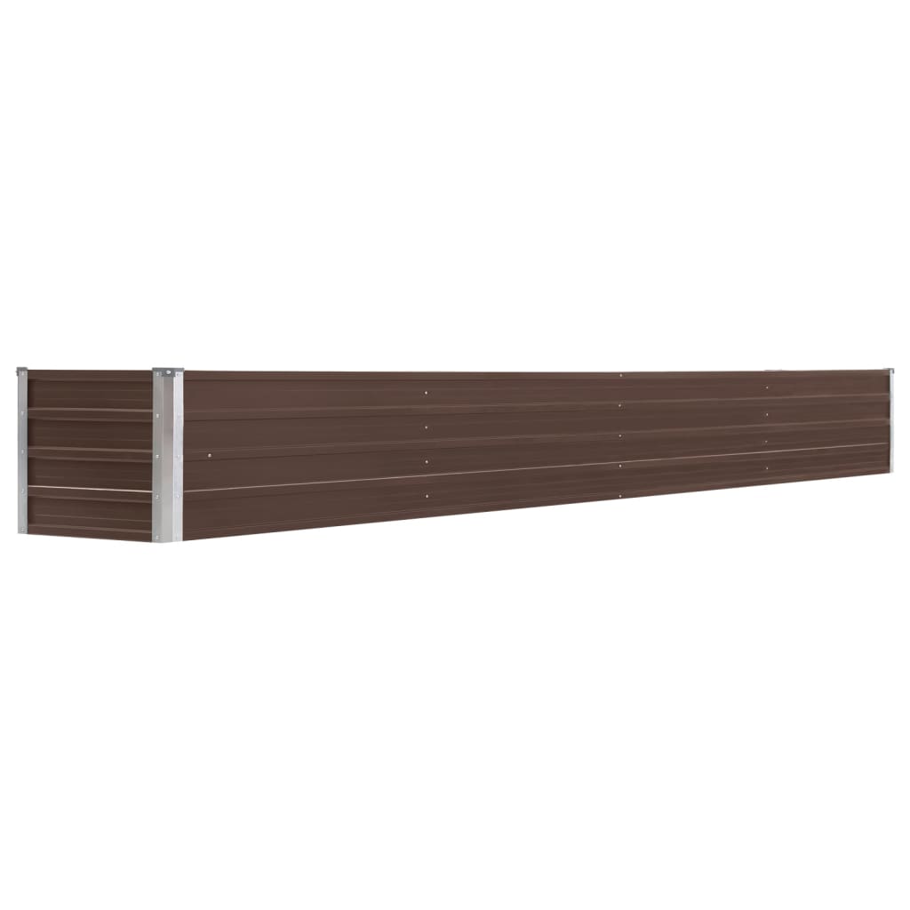 Vidaxl plantenbak verhoogd 320x40x45 cm gegalvaniseerd staal bruin