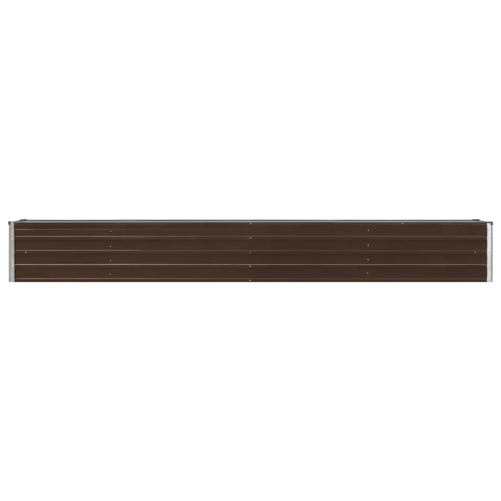 Vidaxl plantenbak verhoogd 320x40x45 cm gegalvaniseerd staal bruin
