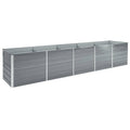 Vidaxl plantenbak verhoogd 400x80x45 cm gegalvaniseerd staal grijs