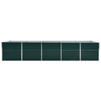 Vidaxl plantenbak verhoogd 400x80x45 cm gegalvaniseerd staal groen