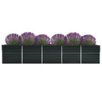 Vidaxl plantenbak verhoogd 400x80x45 cm gegalvaniseerd staal antraciet
