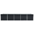 Vidaxl plantenbak verhoogd 400x80x45 cm gegalvaniseerd staal antraciet
