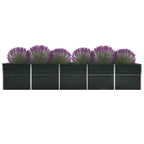 Vidaxl plantenbak verhoogd 400x80x77 cm gegalvaniseerd staal antraciet