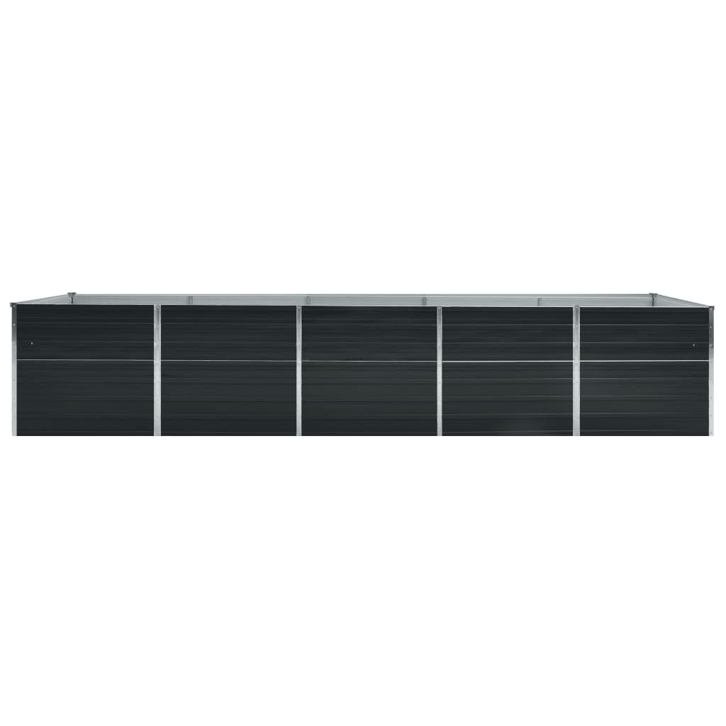 Vidaxl plantenbak verhoogd 400x80x77 cm gegalvaniseerd staal antraciet