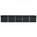 Vidaxl plantenbak verhoogd 400x80x77 cm gegalvaniseerd staal antraciet