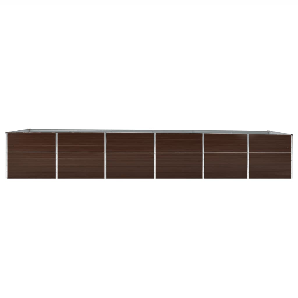 Vidaxl plantenbak verhoogd 480x80x77 cm gegalvaniseerd staal bruin