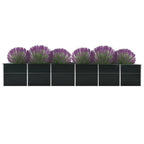 Vidaxl plantenbak verhoogd 480x80x77 cm gegalvaniseerd staal antraciet