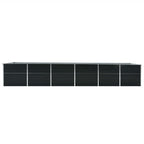 Vidaxl plantenbak verhoogd 480x80x77 cm gegalvaniseerd staal antraciet