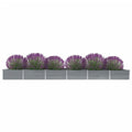 Vidaxl plantenbak verhoogd 600x80x45 cm gegalvaniseerd staal grijs