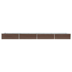 Vidaxl plantenbak verhoogd 600x80x45 cm gegalvaniseerd staal bruin