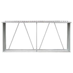 Vidaxl haardhoutschuur 330x84x152 cm gegalvaniseerd staal bruin