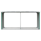 Vidaxl haardhoutschuur 330x92x153 cm gegalvaniseerd staal groen