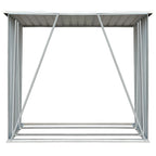 Vidaxl haardhoutschuur 163x83x154 cm gegalvaniseerd staal bruin
