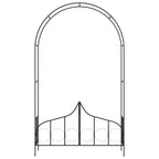 Vidaxl tuinboog met hek 138x40x238 cm ijzer zwart
