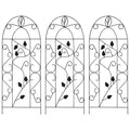 Vidaxl plantenklimrekken 3 st 40x100 cm ijzer zwart