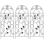 Vidaxl plantenklimrekken 3 st 40x100 cm ijzer zwart