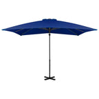 Vidaxl zweefparasol met aluminium paal 250x250 cm azuurblauw