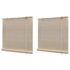 Vidaxl rolgordijnen 2 st 120x160 cm bamboe natuurlijk