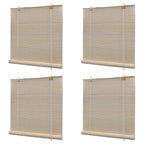 Vidaxl rolgordijnen 4 st 120x160 cm bamboe natuurlijk