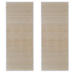 Vidaxl tapijten 2 st rechthoekig 120x180 cm bamboe natuurlijk