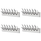 Vidaxl kapstokken 4 st aluminium zilverkleurig