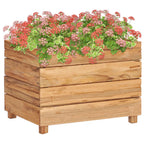 Vidaxl plantenbak verhoogd 50x40x38 cm gerecycled teakhout en staal