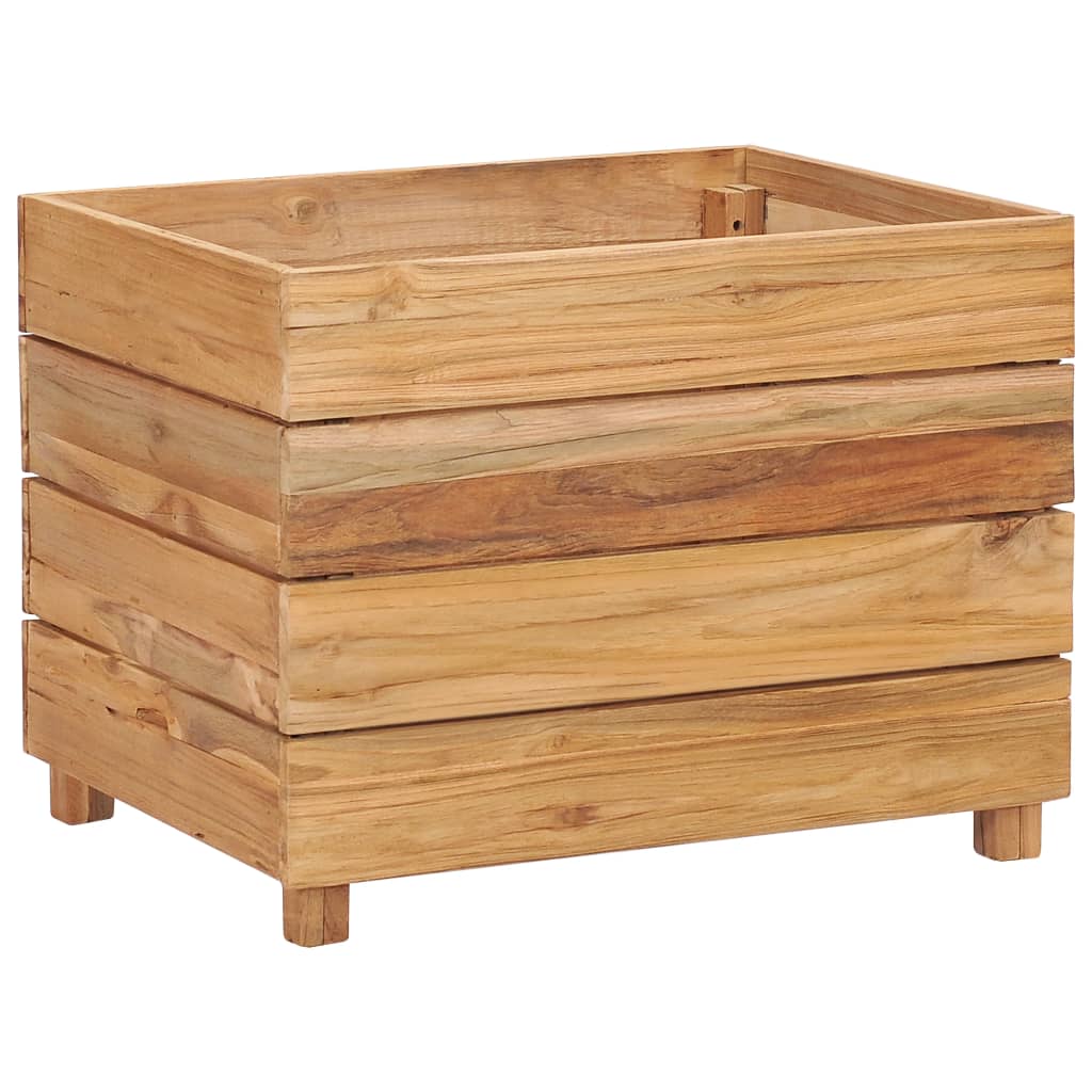 Vidaxl plantenbak verhoogd 50x40x38 cm gerecycled teakhout en staal