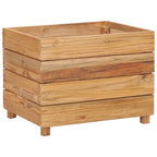 Vidaxl plantenbak verhoogd 50x40x38 cm gerecycled teakhout en staal