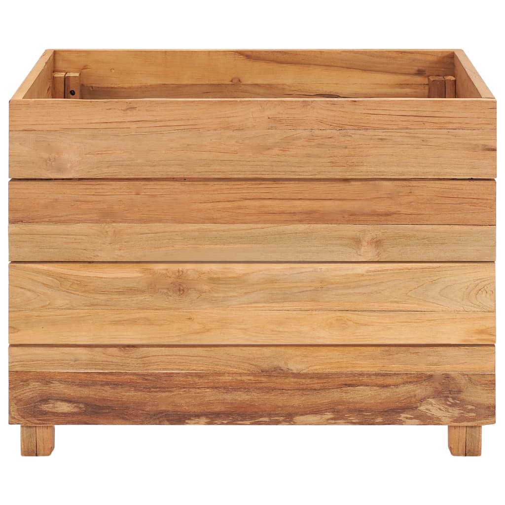 Vidaxl plantenbak verhoogd 50x40x38 cm gerecycled teakhout en staal