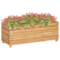 Vidaxl plantenbak verhoogd 100x40x38 cm gerecycled teakhout en staal