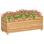 Vidaxl plantenbak verhoogd 100x40x38 cm gerecycled teakhout en staal