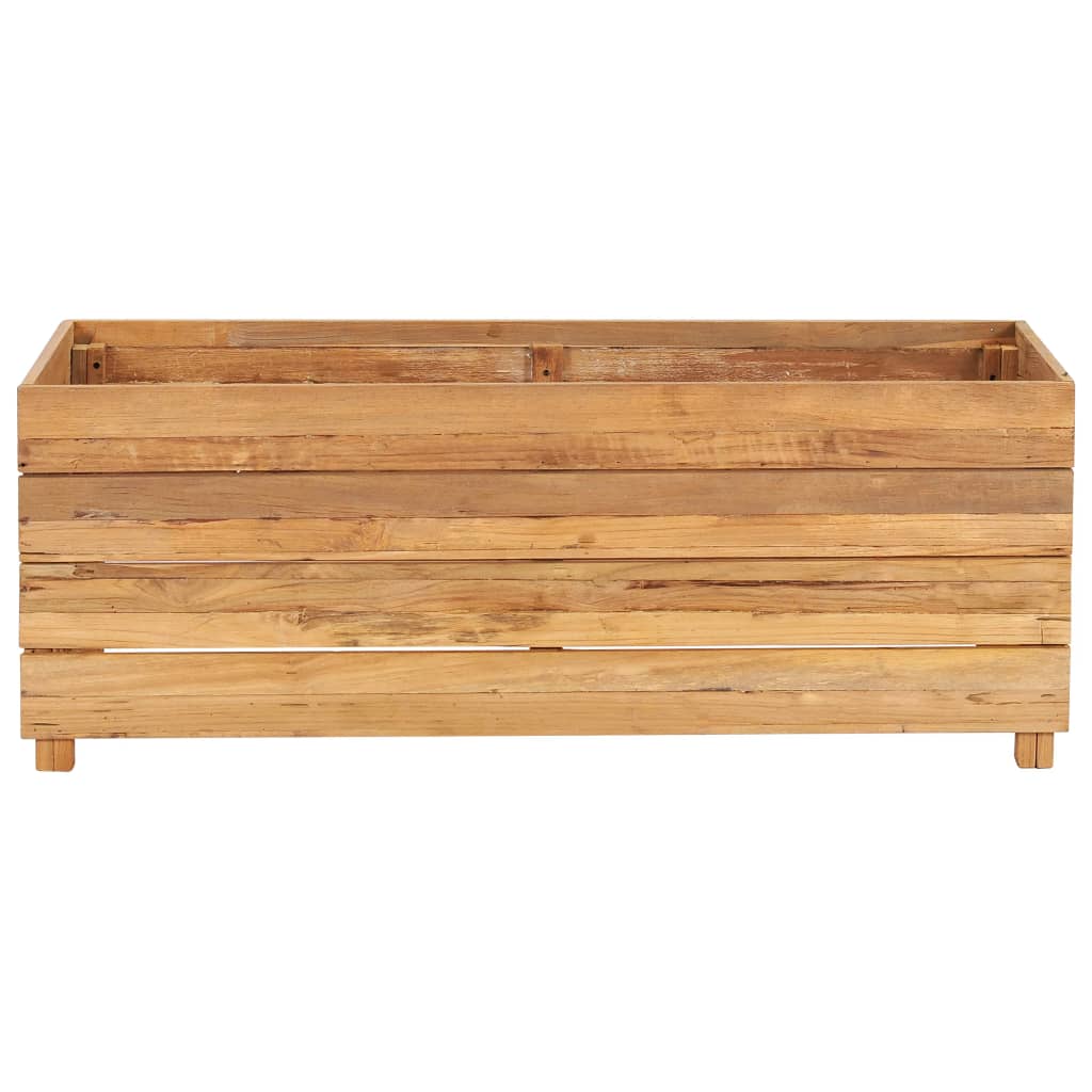 Vidaxl plantenbak verhoogd 100x40x38 cm gerecycled teakhout en staal