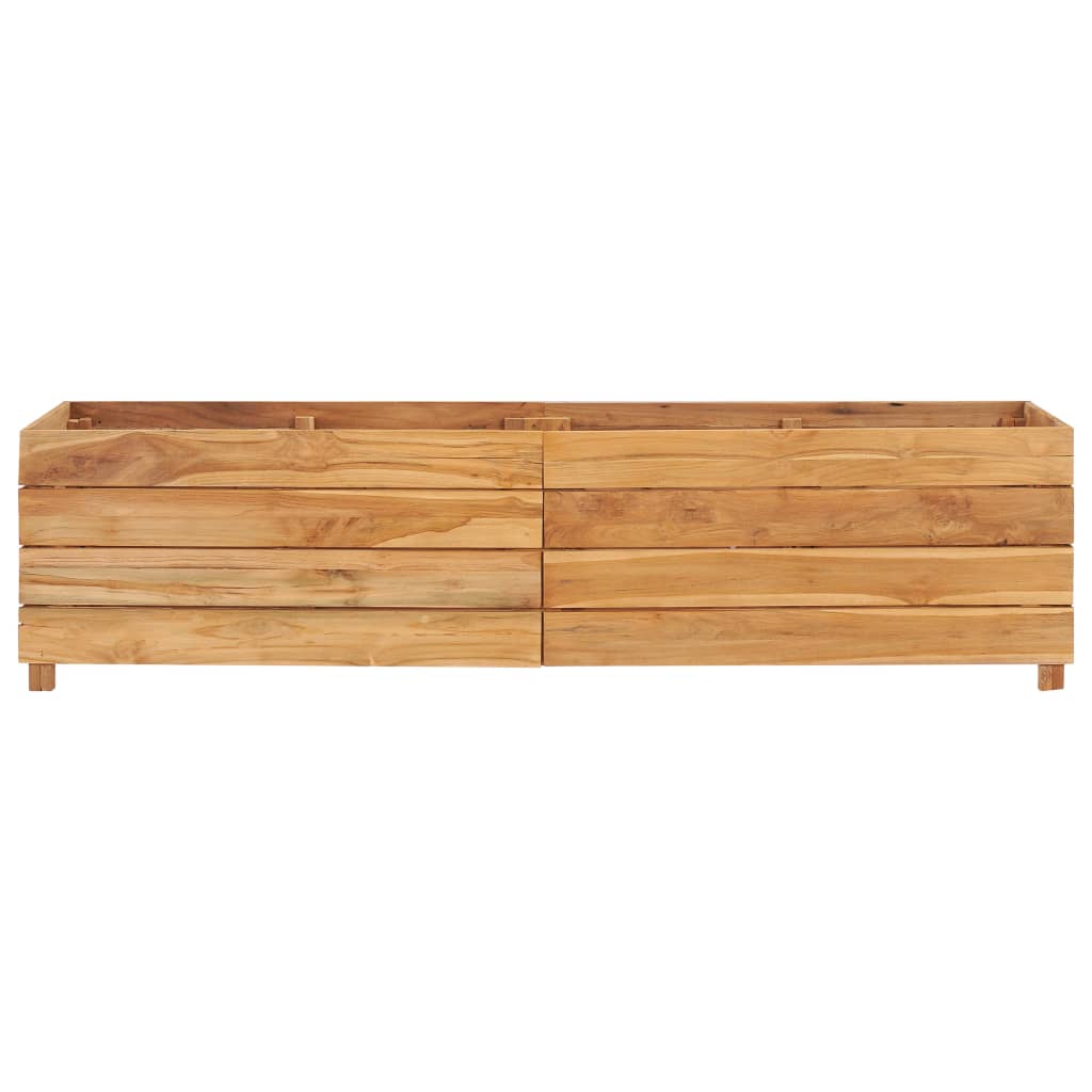 Vidaxl plantenbak verhoogd 150x40x38 cm gerecycled teakhout en staal