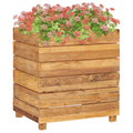 Vidaxl plantenbak verhoogd 50x40x55 cm gerecycled teakhout en staal